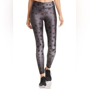 Terez Gray and Black Star Leggings, size S. NWT